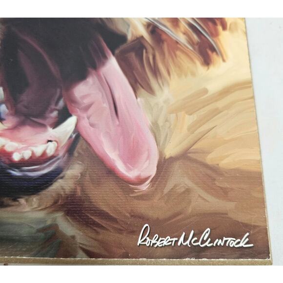 Robert McClintock Dog Wall Art Golden Retriever Labrador Retriever Set/2 Wooden - Picture 3 of 8